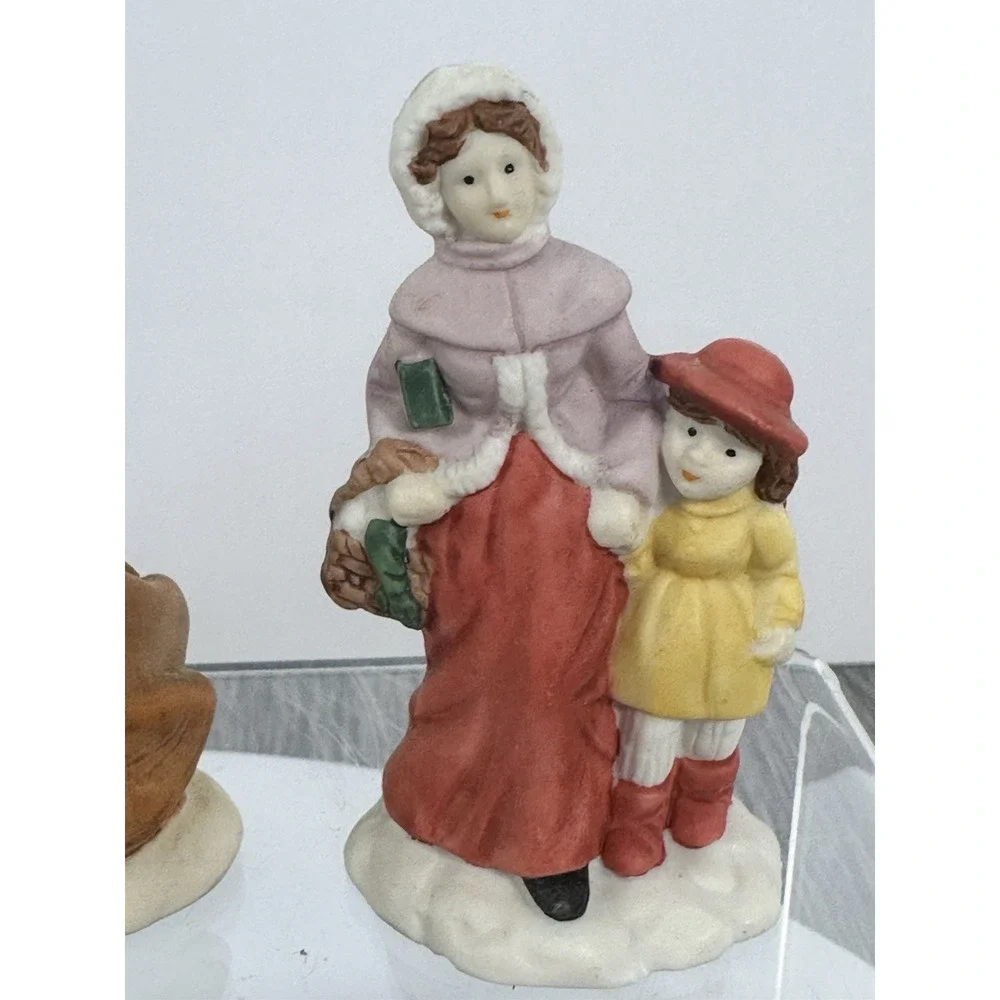 Kmart 1989 Porcelain Figurine for Christmas Village - Multiple Family Figure Set